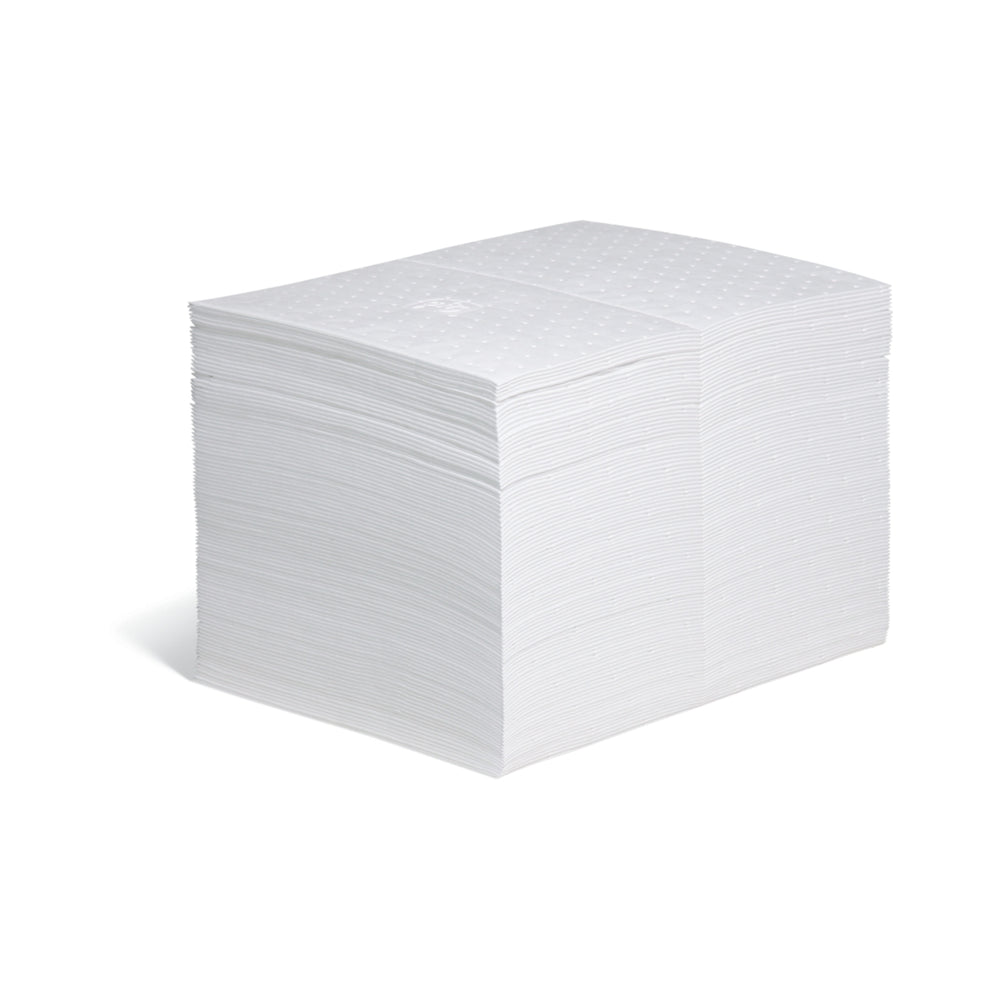 PIG Oil-Only Heavy-Weight Absorbent Mat Pads, 100 Count