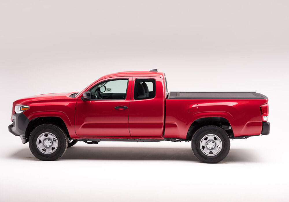 RetraxOne MX Retractable Tonneau Cover - Matte One Piece Polycarbonate Finish - 2007-2021 Toyota Tundra Regular/Double Cab 6' 6" Bed with Deck Rail System without Stake Pockets