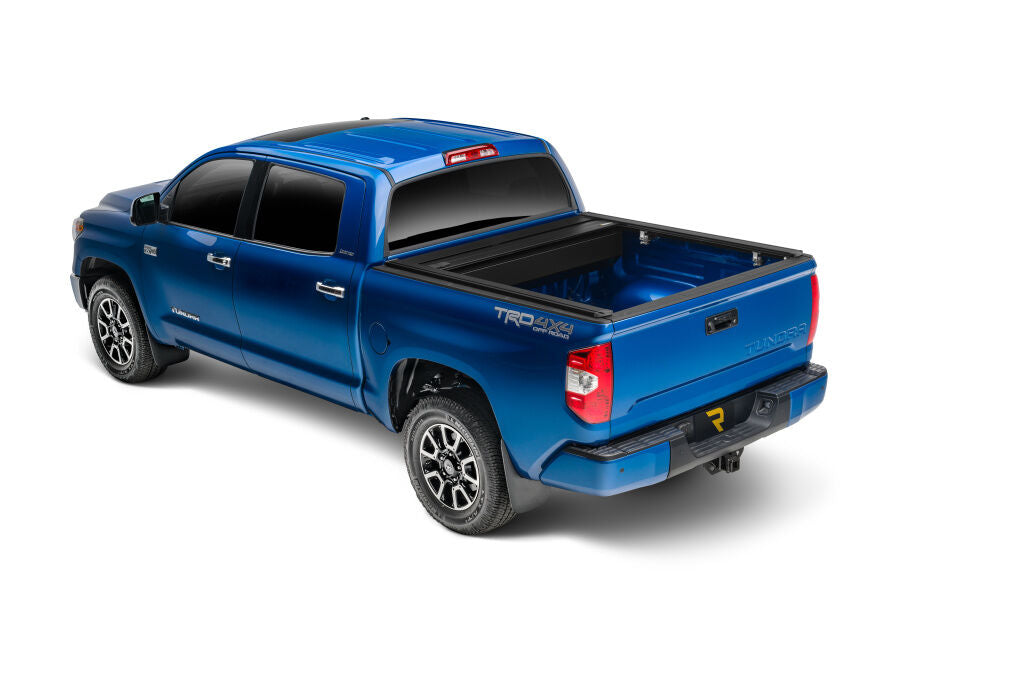 RetraxOne XR Retractable Tonneau Cover - Matte One Piece Polycarbonate Construction - 2007-2021 Toyota Tundra CrewMax 5' 6" Bed with Deck Rail System without Stake Pockets without Trail Special Edition Storage Boxes