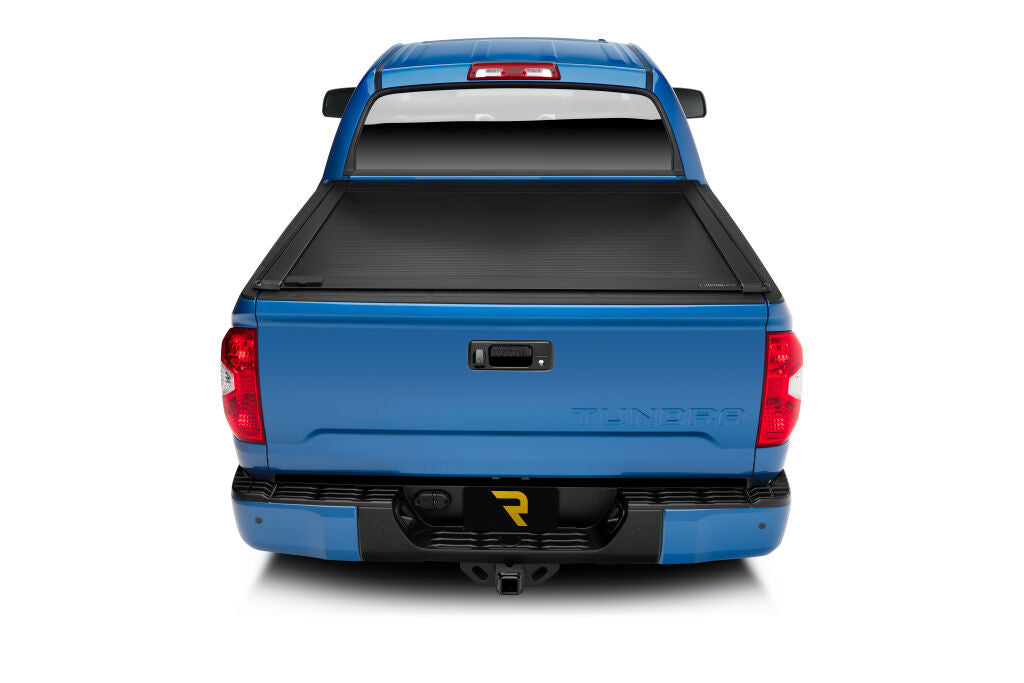 RetraxOne XR Retractable Tonneau Cover - Matte One Piece Polycarbonate Construction - 2007-2021 Toyota Tundra CrewMax 5' 6" Bed without Deck Rail System without Stake Pockets without Trail Special Edition Storage Boxes