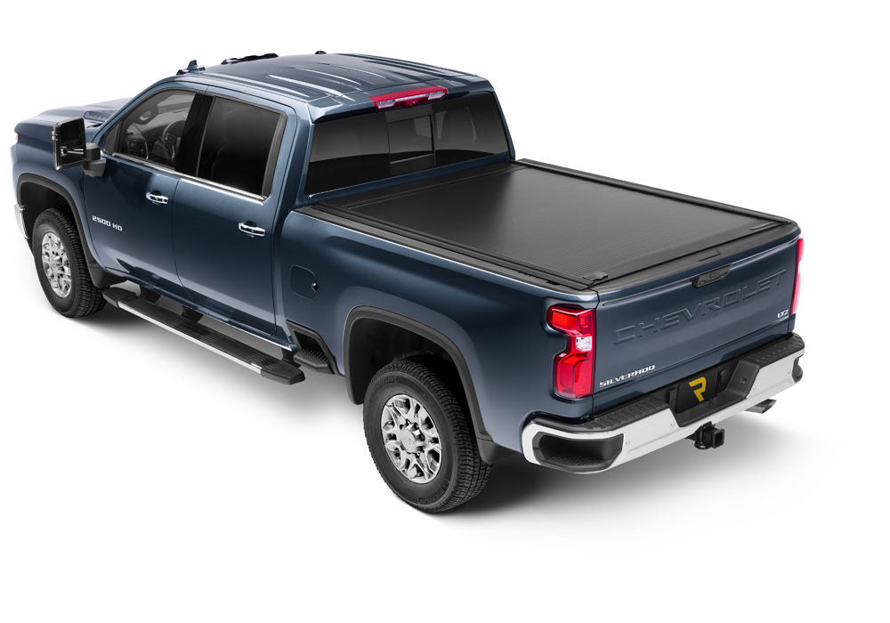 RetraxOne MX Retractable Tonneau Cover - Matte One Piece Polycarbonate Finish - 2020-2027 Chevy Silverado/GMC Sierra 2500 HD/3500 HD 6' 9" Bed without Stake Pockets - Standard Rails