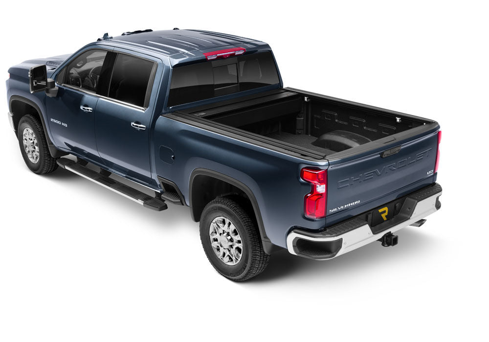 RetraxOne MX Retractable Tonneau Cover - Matte One Piece Polycarbonate Finish - 2020-2027 Chevy Silverado/GMC Sierra 2500 HD/3500 HD 6' 9" Bed without Stake Pockets - Standard Rails