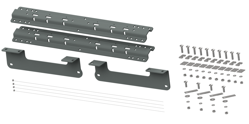 B&W Custom Installation Kit For Universal Mounting Rails For Some Ford Trucks - 2004-2014 Ford F150 - Excludes 2004 Heritage - Part RVK2404