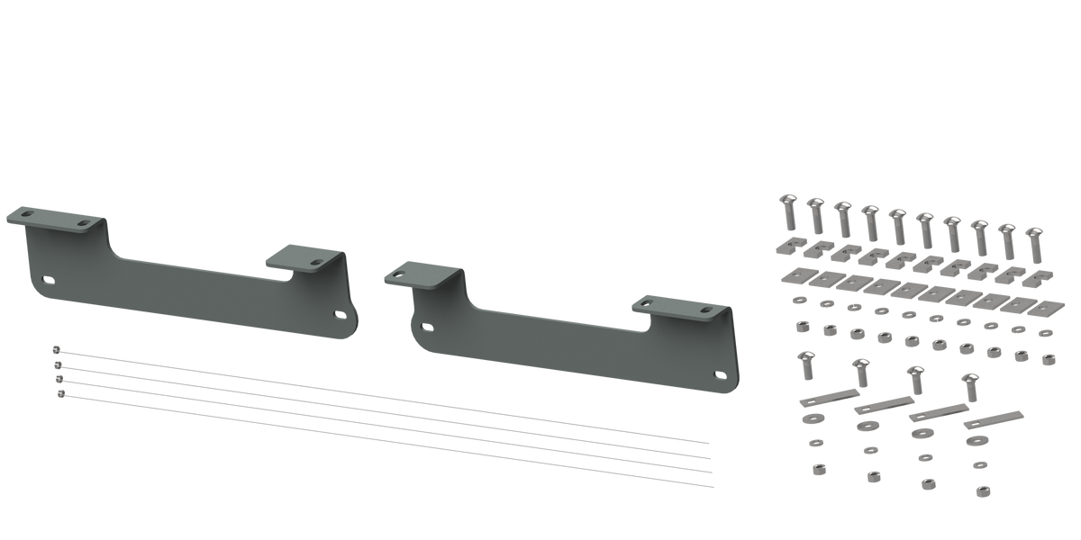 B&W Custom Installation Brackets For Universal Mounting Rails For Some Ford Trucks - 2004-2014 Ford F150 - Excludes 2004 Heritage - Part RVR2404