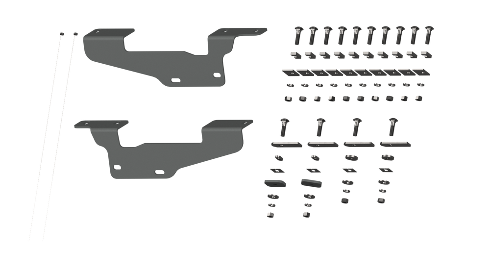 B&W Custom Installation Brackets For Universal Mounting Rails For Some Ford Trucks - Part RVR2405
