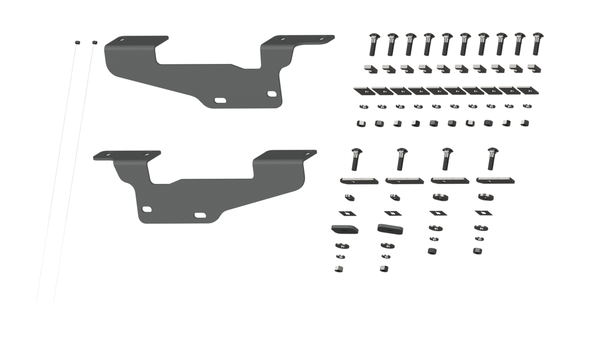 B&W Custom Installation Brackets For Universal Mounting Rails For Some Ford Trucks - Part RVR2405