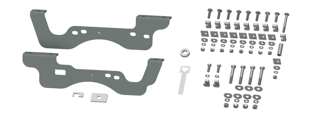 B&W Custom Installation Kit For Universal Mounting Rails For Some Ford Trucks - 2017-2026 Ford F250 & F350 - Part RVK2406