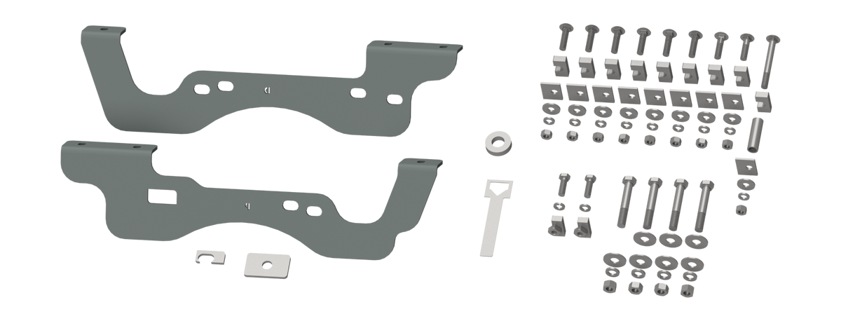 B&W Custom Installation Brackets For Universal Mounting Rails For Some Ford Trucks - 2017-2026 Ford F250 & F350 - Part RVR2406