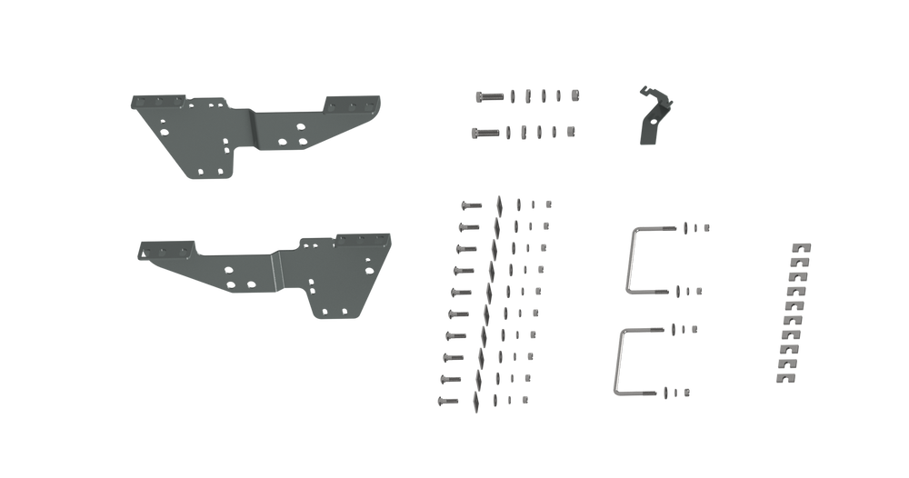 B&W Custom Installation Brackets For Universal Mounting Rails For Some Ford Trucks - 2001-2010 Chevrolet/GMC 2500 & 3500 - Part RVR2500