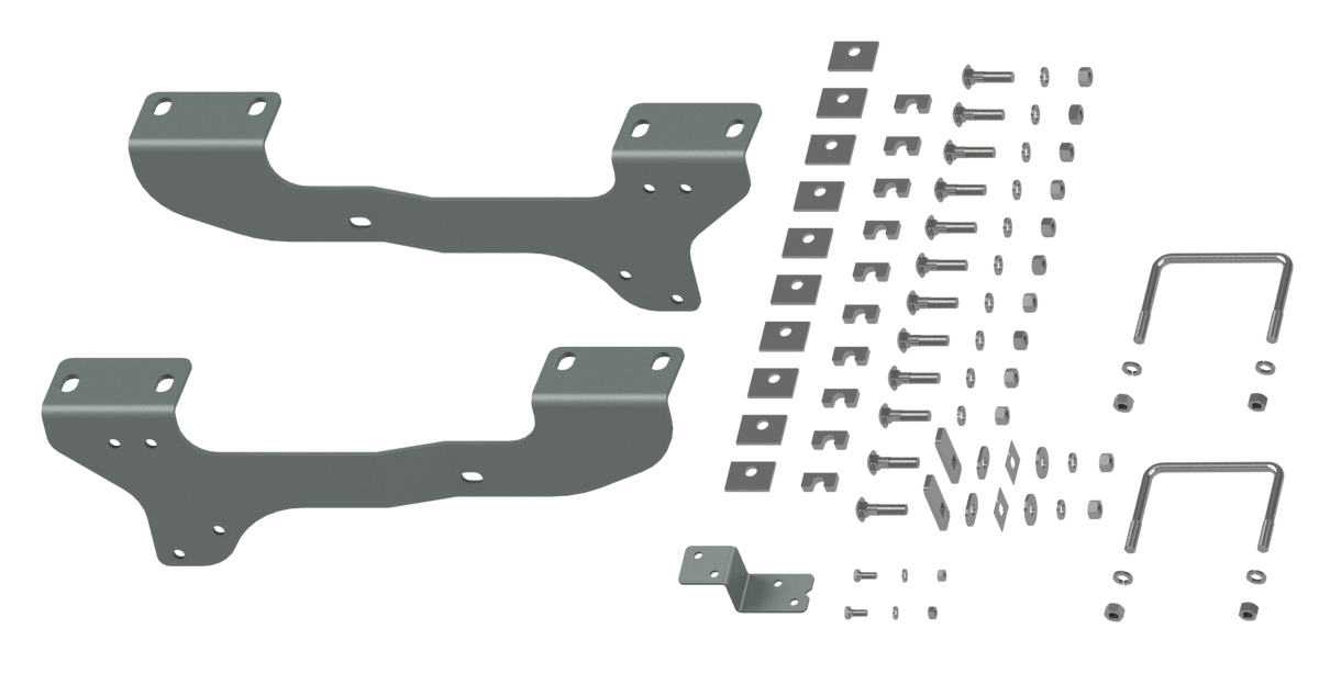 B&W Custom Installation Brackets For Universal Mounting Rails For Some GM Trucks - Part RVR2503