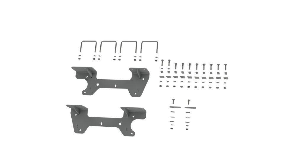 B&W Custom Installation Brackets For Universal Mounting Rails For Some GM Trucks - Part RVR2504
