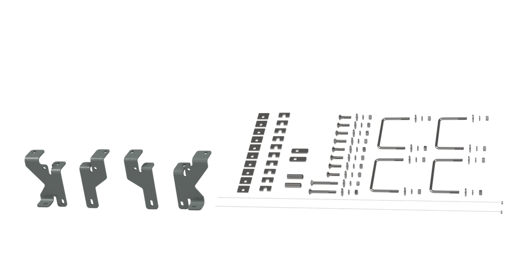 B&W Custom Installation Brackets For Universal Mounting Rails For Some RAM Trucks - 2003-2012 Dodge/Ram 2500 & 3500 - Part RVR2600