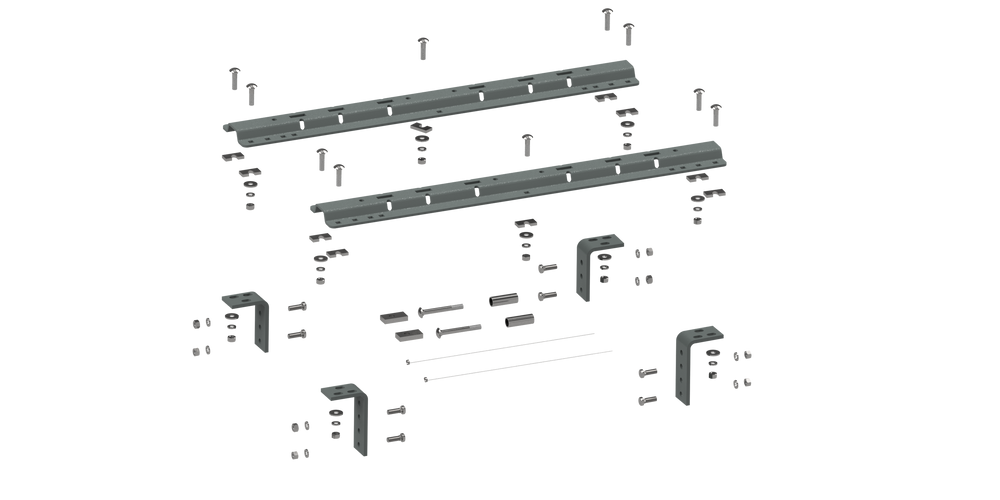B&W Universal Mounting Rails For 5th Wheel Hitches - Part RVR3200