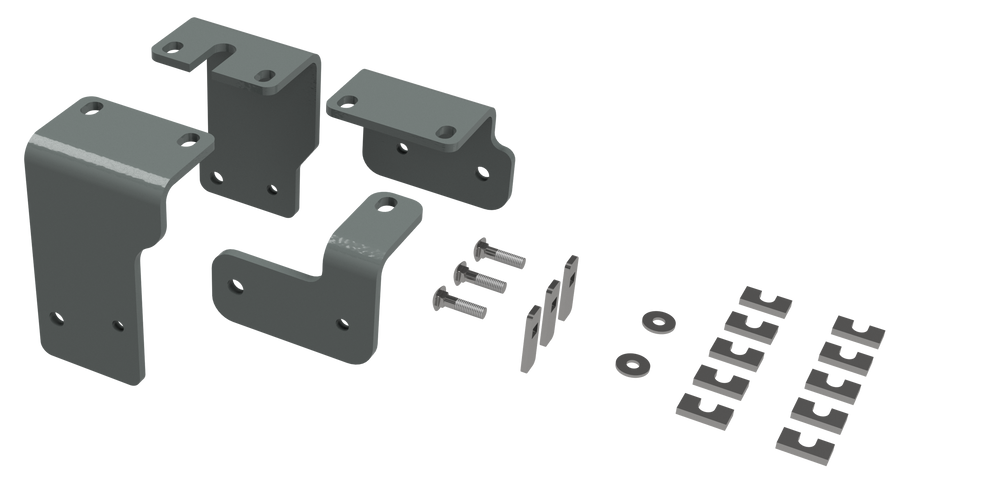 B&W Custom Installation Kit For Universal Mounting Rails For Some Nissan Trucks - 2004-2015 Nissan Titan - Part RVR3203