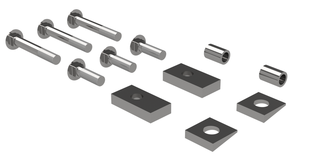 B&W Custom Installation Kit For Universal Mounting Rails For Some Toyota Trucks - 2007-2021 Toyota Tundra Spacer Kit - Part RVR3204