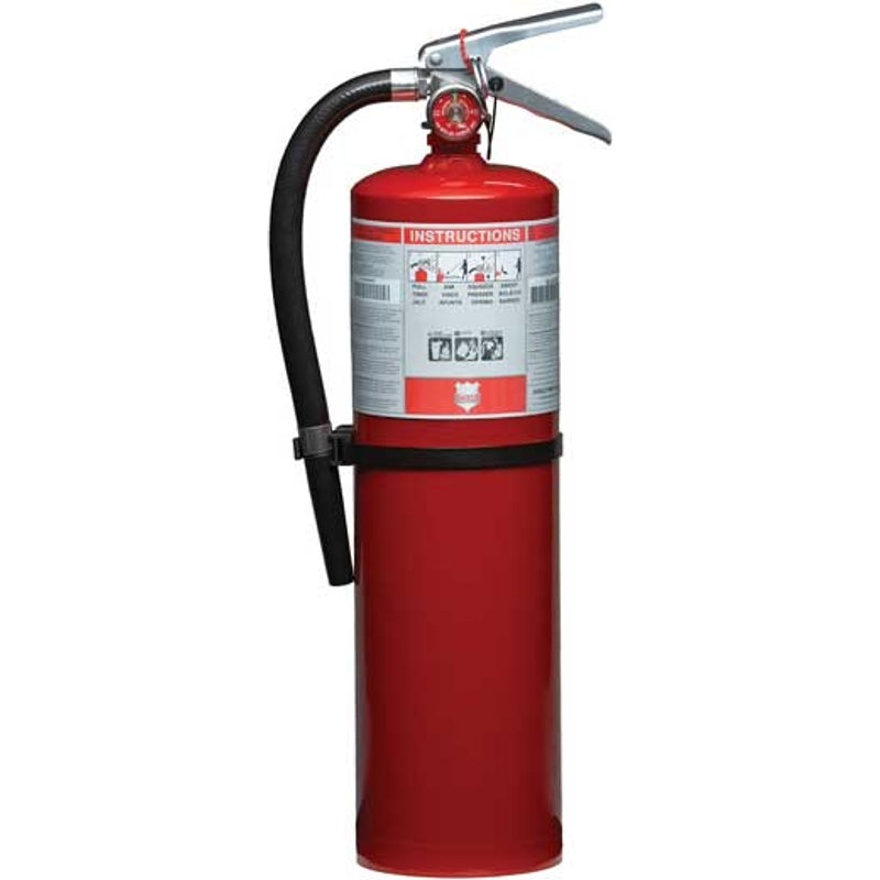 Shield Fire Protection Pro 480 Rechargeable 10 lb Fire Extinguisher 4A:80B:C UL Rating with Wall Hook (11340R)