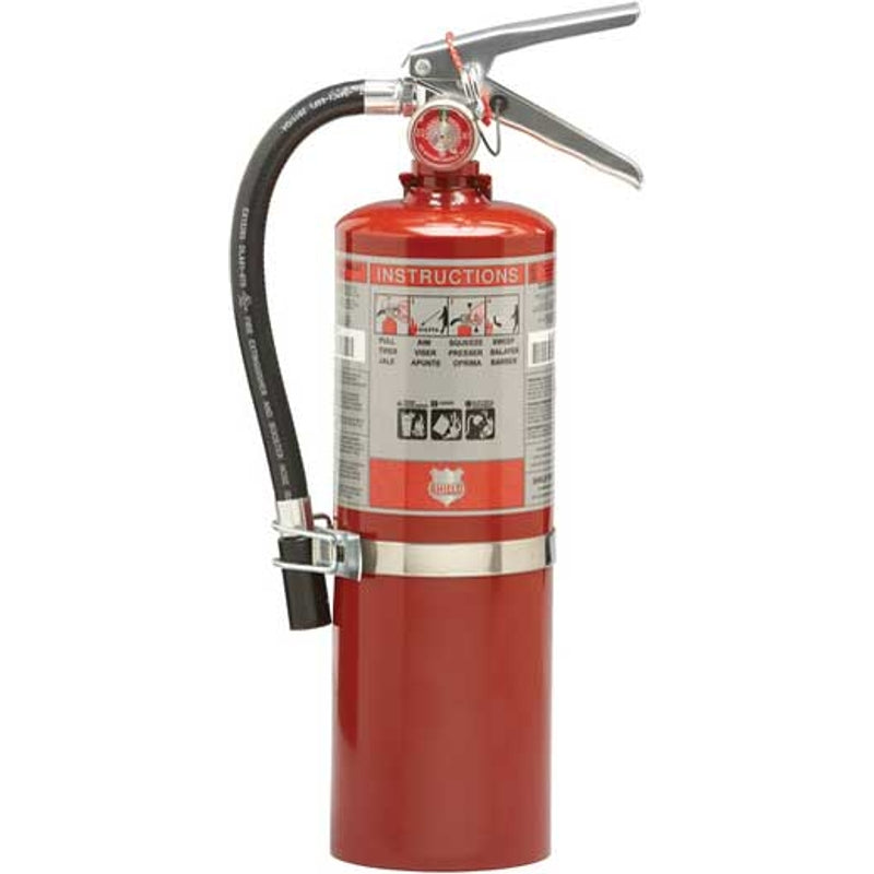 Shield Fire Protection Pro 340VB Rechargeable 5 lb Fire Extinguisher with Vehicle Bracket UL Listed 3A:40B:C (25614R)
