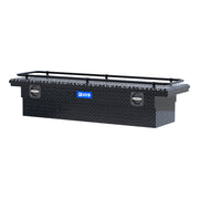 Gloss Black Aluminum 69" Secure Lock Crossover Truck Tool Box, Low Profile, Rail