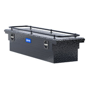 Gloss Black Aluminum 69" Secure Lock Crossover Truck Tool Box, Low Profile, Rail