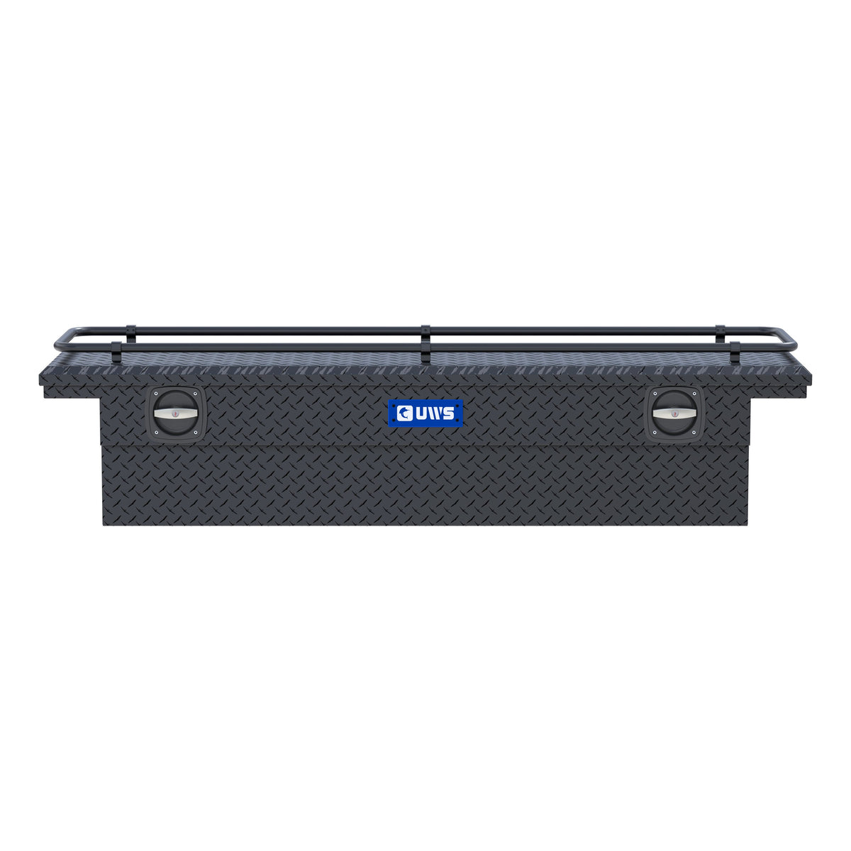 Matte Black Aluminum 69" Secure Lock Crossover Truck Tool Box, Low Profile, Rail