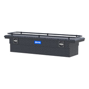 Matte Black Aluminum 69" Secure Lock Crossover Truck Tool Box, Low Profile, Rail
