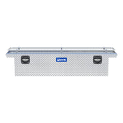 Bright Aluminum 69" Secure Lock Crossover Truck Tool Box with Low Profile & Rail