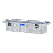 Bright Aluminum 69" Secure Lock Crossover Truck Tool Box with Low Profile & Rail