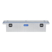 Bright Aluminum 72" Secure Lock Crossover Truck Tool Box with Low Profile & Rail