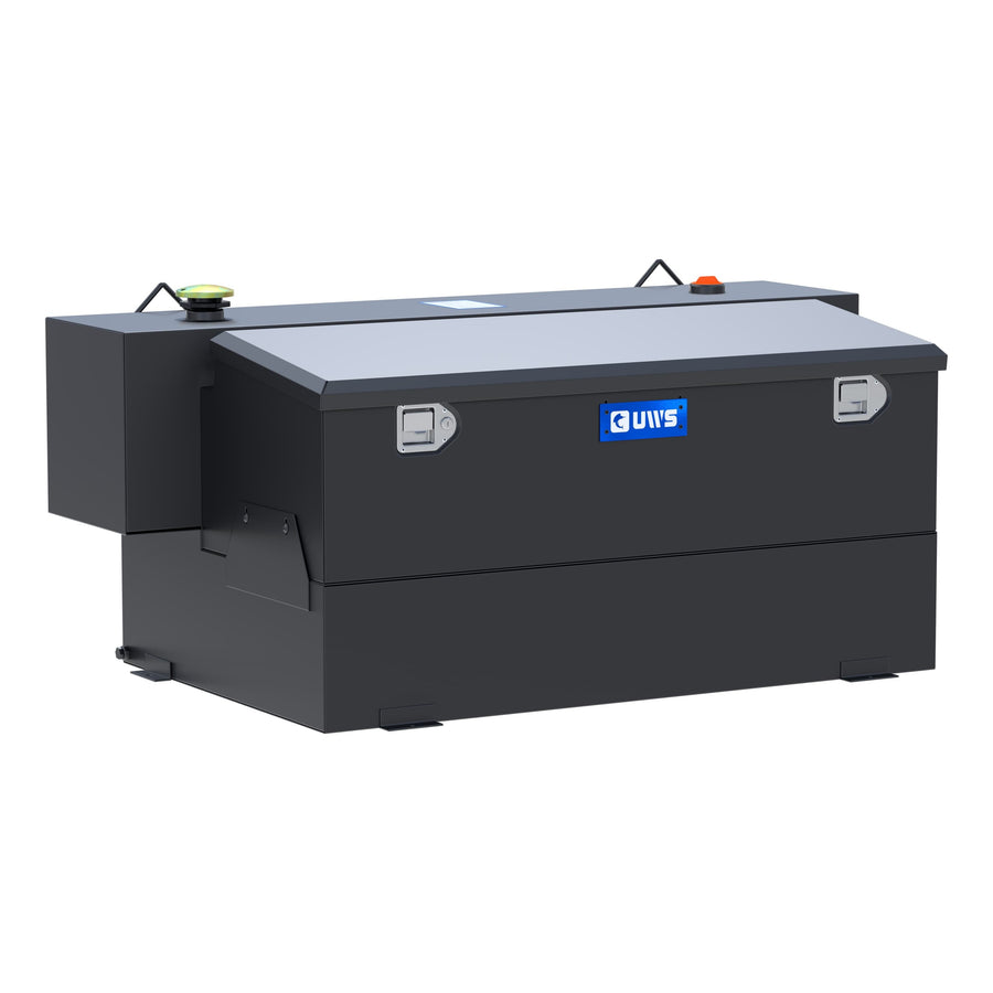 Matte Black Hammerhead-Style 100-Gallon Steel-Aluminum Combo Transfer Tank