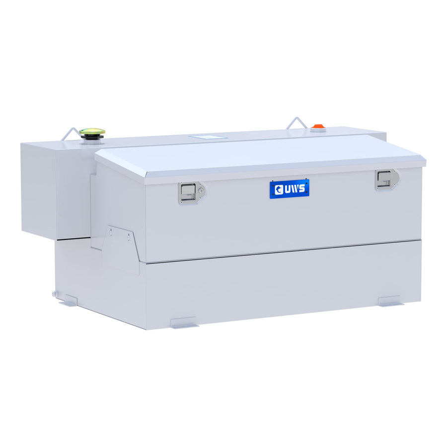 White Hammerhead-Style 100-Gallon Steel-Aluminum Combo Transfer Tank