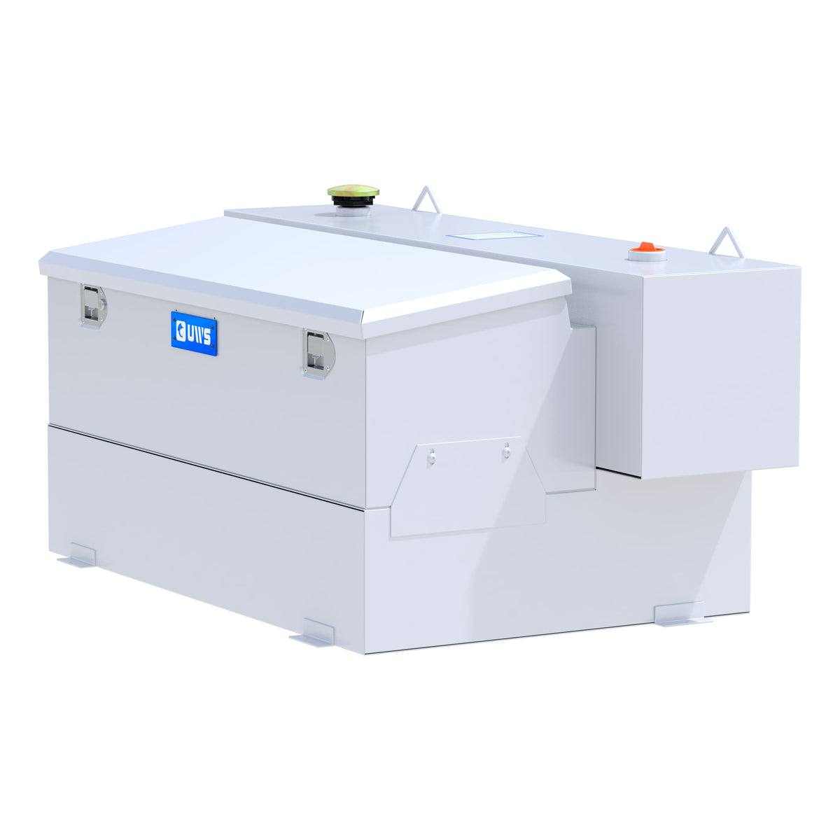 White Hammerhead-Style 100-Gallon Steel-Aluminum Combo Transfer Tank
