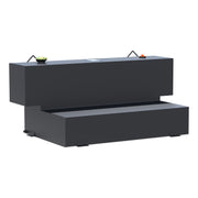Matte Black Hammerhead-Style 100-Gallon L-Shape Steel Transfer Tank