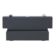 Matte Black Hammerhead-Style 100-Gallon L-Shape Steel Transfer Tank