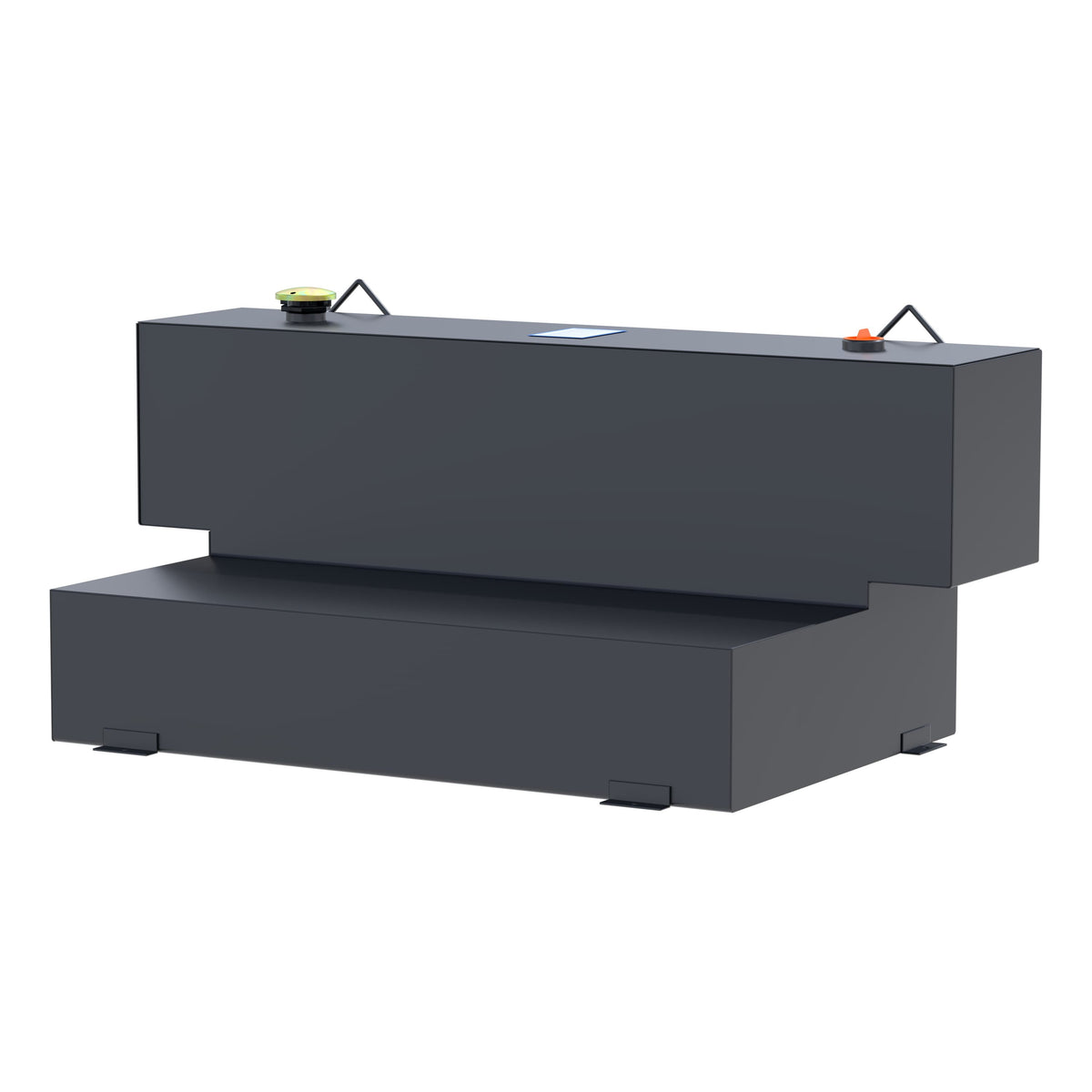 Matte Black Hammerhead-Style 100-Gallon L-Shape Steel Transfer Tank