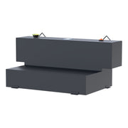 Matte Black Hammerhead-Style 100-Gallon L-Shape Steel Transfer Tank