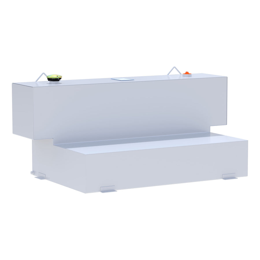 White Hammerhead-Style 100-Gallon L-Shape Steel Transfer Tank
