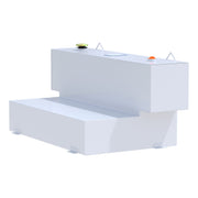 White Hammerhead-Style 100-Gallon L-Shape Steel Transfer Tank