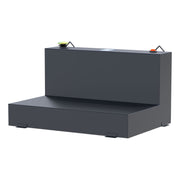 Matte Black 85-Gallon L-Shape Steel Transfer Tank