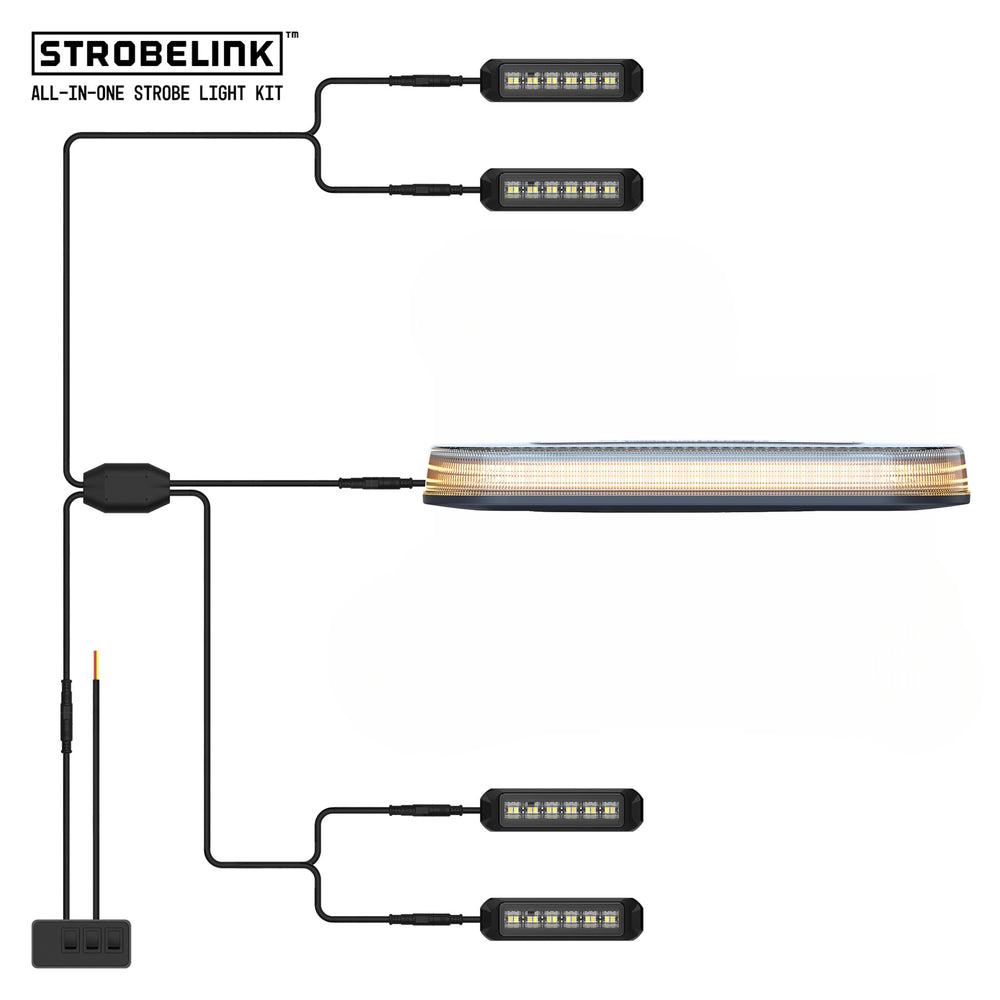 ARC Lighting StrobeLink® Harness Type A, For 4 Lights, Mini Bar Compatible - Part BB8KA04