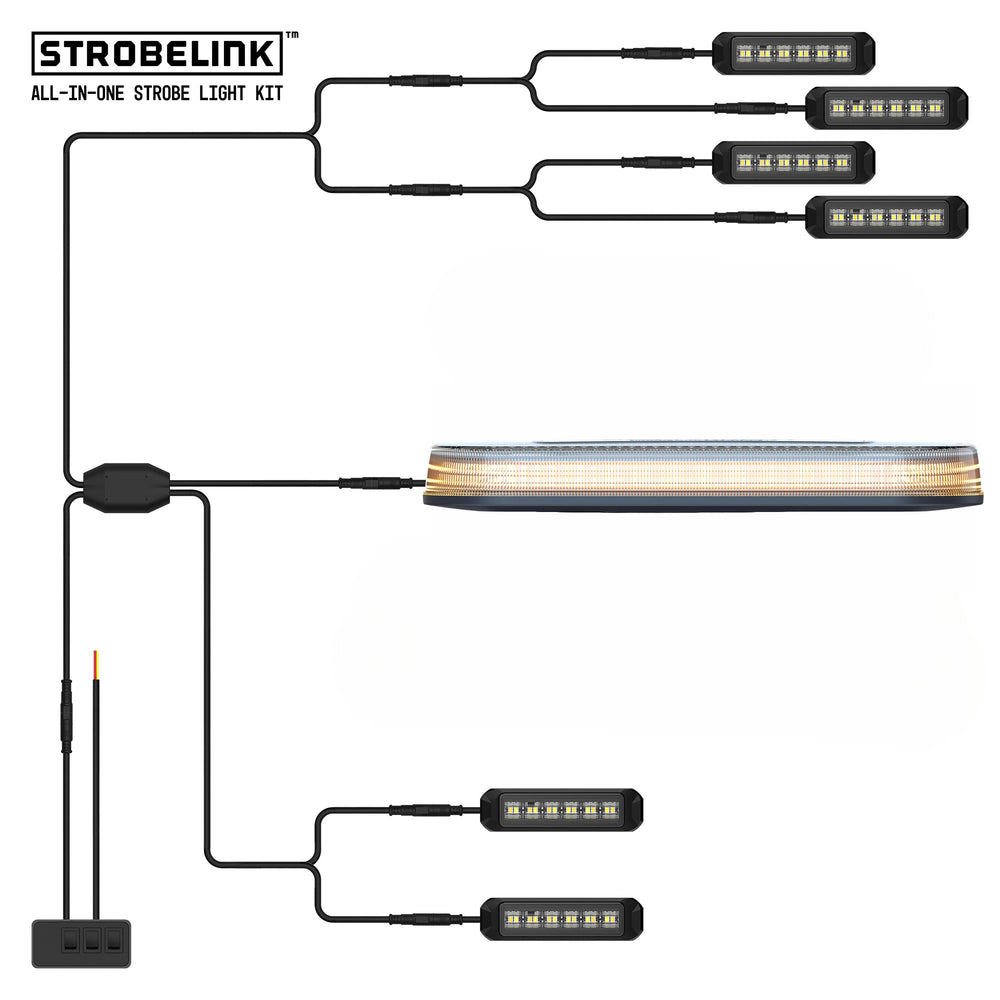 ARC Lighting StrobeLink® Harness Type A, For 6 Lights, Mini Bar Compatible - Part BB8KA06