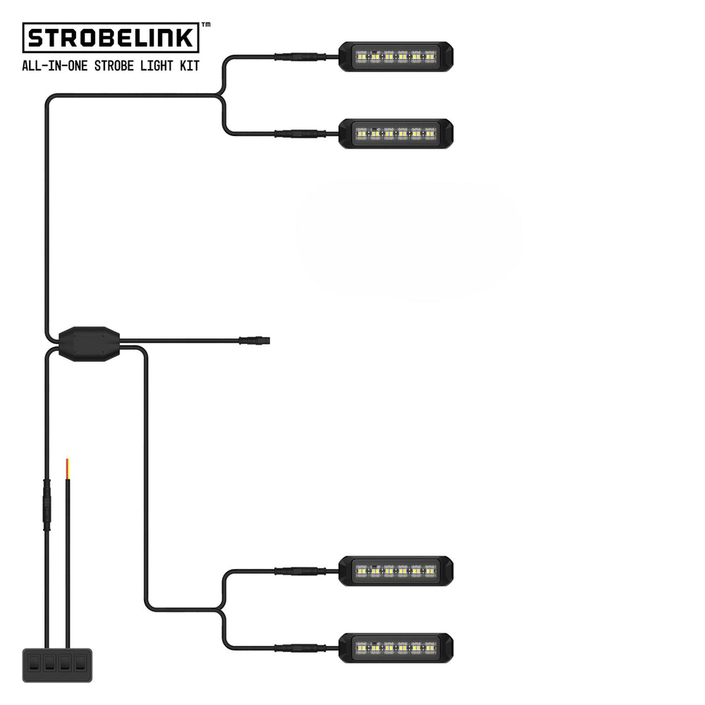 ARC Lighting StrobeLink® Harness Type B, For 4 Lights - Part BB8KB04