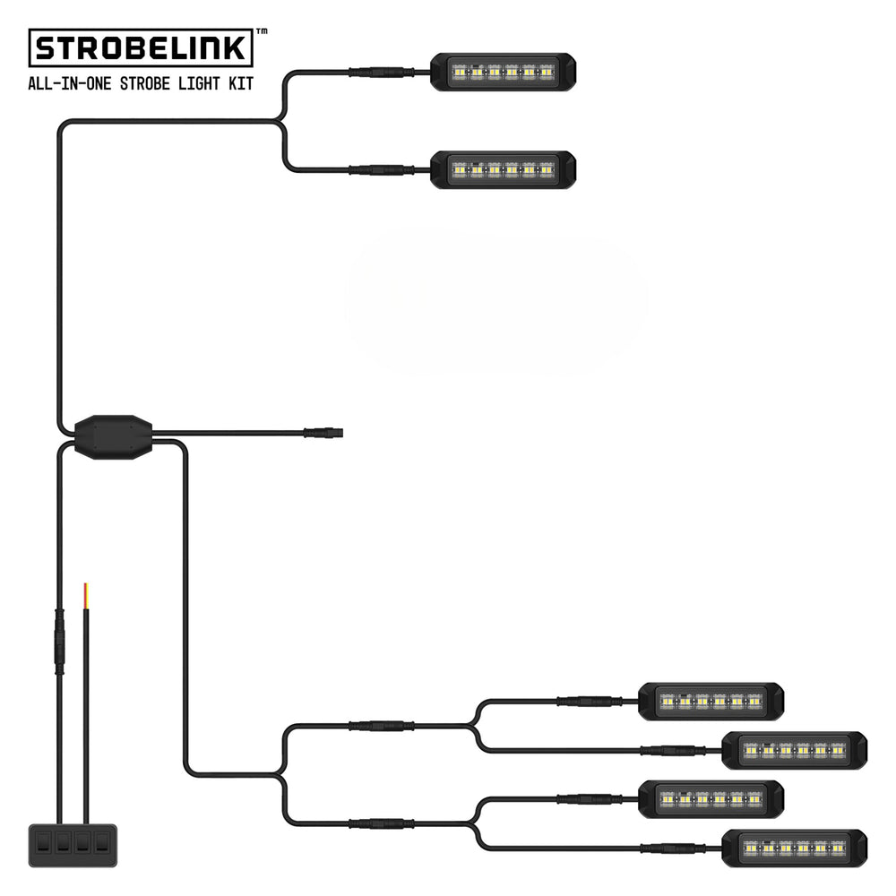 ARC Lighting StrobeLink® Harness Type B, For 6 Lights - Part BB8KB06