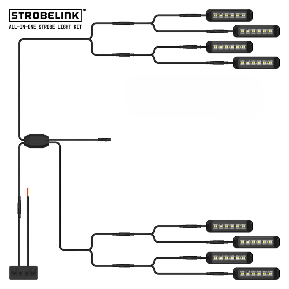 ARC Lighting StrobeLink® Harness Type B, For 8 Lights - Part BB8KB08