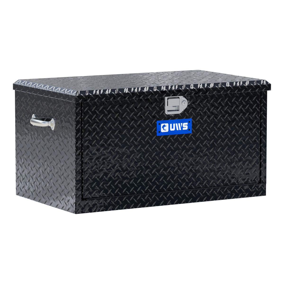 Gloss Black Aluminum 38" Utility Chest Box with Drawers