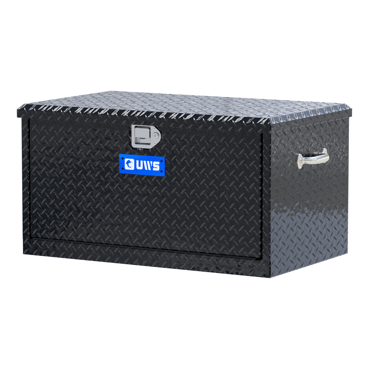 Gloss Black Aluminum 38" Utility Chest Box with Drawers