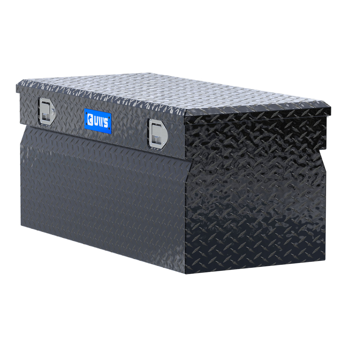 Gloss Black Aluminum 42" Wedge Utility Chest Box