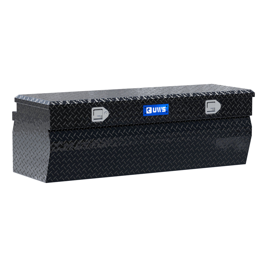 Gloss Black Aluminum 55" Wedge Utility Chest Box