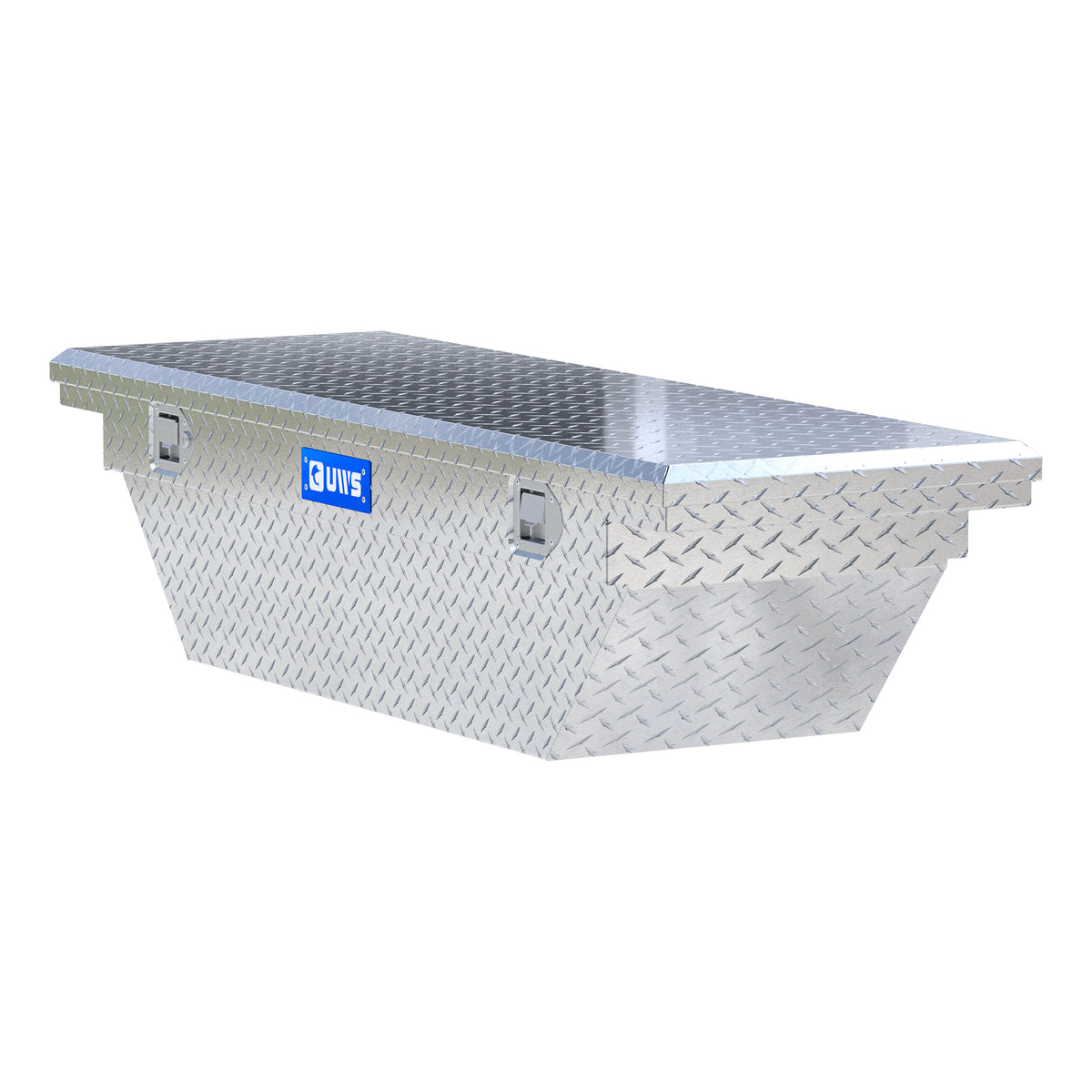 Bright Aluminum 60" Angled Truck Tool Box with Low Profile