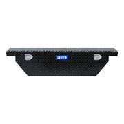 Gloss Black Aluminum 63" Angled Truck Tool Box, Low Profile