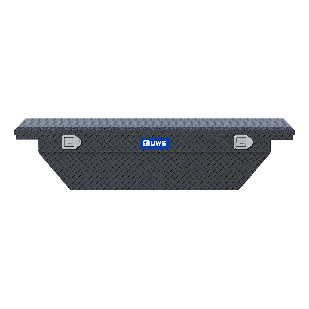 Matte Black Aluminum 63" Angled Truck Tool Box, Low Profile